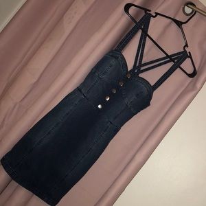 Denim bustier style dress